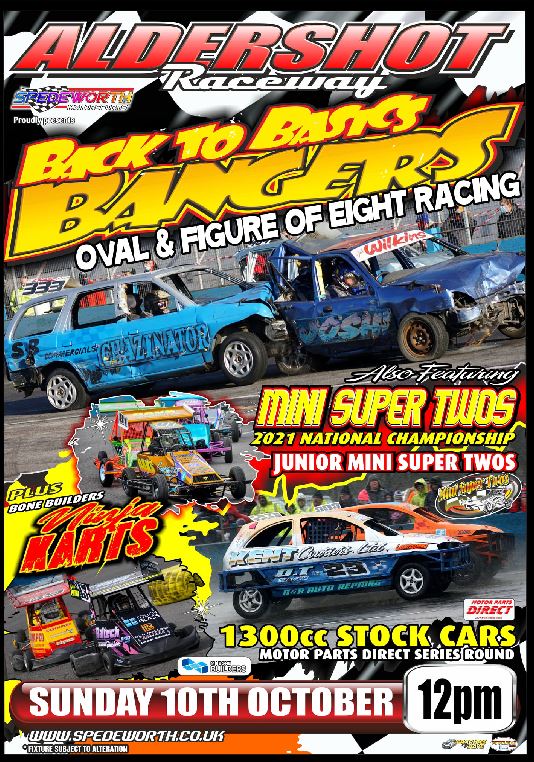 Aldershot 10th October 2021 Bangers Oval and Figure of Eight